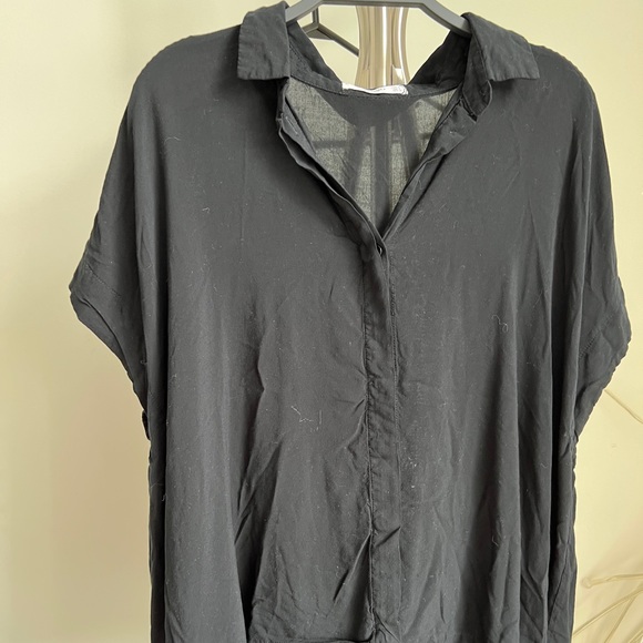 Mango Casual Viscose black summer top - Picture 2 of 4